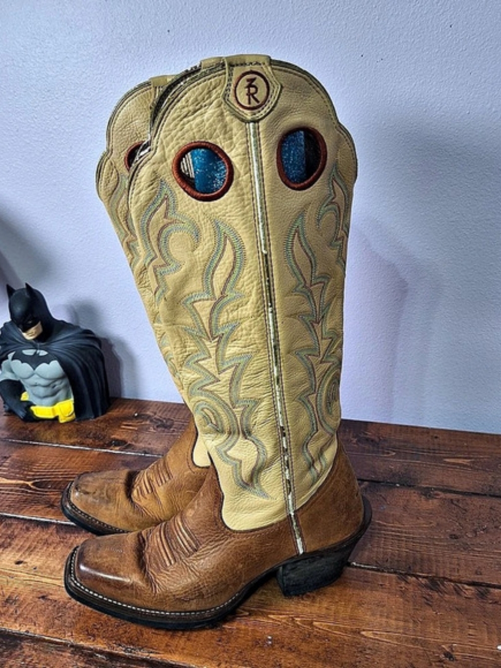Tony Lama 3R Women's Buckaroo Cowboy Boots RojoBrindle RR2003L Size 7B Western